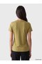 Two Mt Shop Quality Lcw Everyday Green Combed Cotton Plain Slim & Slim Short Sleeve Women's T-Shirt - 4
