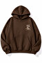 Oversize Hoodie Unisex Hooded Sweatshirt with Back Print Teddy Bear - 2