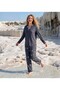 Women's Long Sleeve Front Buttoned Cute Little Bear Pattern 100% Cotton Pajama Set