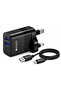 30W Dual USB Quick Charger | 2-Port USB Wall Charger with 1m Micro USB Cable for Smartphones & Other Devices - 2