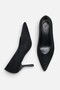 Marlon women's black suede mid heel stiletto a003-k701 - 4