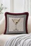 Ciao Bella Lettered Bow, Cocktail Glass and Cherry Pattern 4-Piece Fringe-Tassel Throw Pillow Cover Set - 2