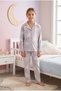 Girls' Pajama Set, Shirt Collar, Buttoned, Polar Bear Figured, Soft Textured, 2 Yarn Fabric - 2