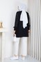 Women's Rose Detailed Sleeve Silk Kupra Mercerized Knitwear Tunic - 8
