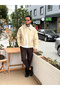 25-12 Oversize Faux Leather Jacket Cream - 2