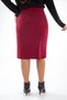 Women's Plus Size Pencil Skirt Burgundy - 4