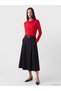 Two Mt Shop Quality Lcw Everyday Red Diver Fabric Plain Narrow & Slim Long Sleeve Women's T-Shirt - 2