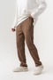 Everyday Corduroy Fabric Men's Trousers with Elastic Waist - 2