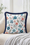 Decorative 4-Piece Fringed-Tasseled Throw Pillow Cover Set with Floral, Butterfly, and Hummingbird Patterns - 5