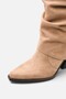 Versay women's bellows mink suede short heel boots a003-k1005 - 4