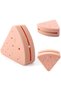 Silicone Triangular Puff Box, Pink Travel Drying Case, Makeup Sponge Holder