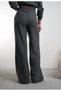 Women's Elastic Waist Front Hem Detailed Wide Leg Pants Cty-Abr-4304 - 3