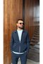 Men's Parachute Fabric Jacket and Pants Navy Blue Set – Regular Fit, Lined, Double Zipper, Elastic & Drawstring Code: Jsm26Tkm-001 - 5