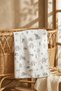 Blue Elephant Patterned Cotton Muslin Baby Blanket with Piping and Embroidered Edges 90*90 cm - 2