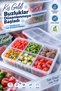 6 Compartments, 3 Leak-Proof Refrigerator Organizers, Freezer Storage Container - Winter Storage Container 2.1 Lt. - 5