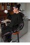 Unisex Women's Men's Martini Girl Printed Oversize 3 Thread Hooded Sweatshirt and Baggy Sweatpants - 5