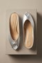 Ledina Real Leather Women's Heeled Slippers Silver - 5