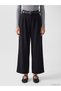 Vizyon New Season Black Belted Pleated Women's Fabric Trousers - 5