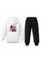 Kpop Demon Hunters Rumi Zoey Eller Printed Children's Hooded Tracksuit Set