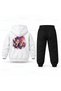 Kpop Demon Hunters Rumi Mira Dusunceli Printed Children's Hooded Tracksuit Set