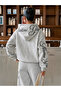 Unisex Women's Men's Martini Girl Printed Oversize 3 Thread Hooded Sweatshirt and Baggy Sweatpants - 2