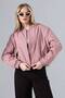Women's Zippered Bomber Jacket - 3