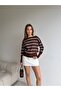 Off shoulder striped knit sweater - 4