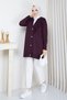 Women's Silvery Ruffled Heart Buttoned Mercerized Knitwear Cardigan - 3