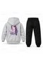 Kpop Demon Hunters Rumi Tebessum Printed Children's Hooded Tracksuit Set