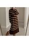 Striped Bohemia Knit Dress - 8