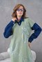 Women's Denim Embellished Embroidered Wide Fit Long Knitwear Dress - 4