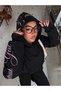 Unisex Women's Men's Martini Girl Printed Oversize 3 Thread Hooded Sweatshirt and Baggy Sweatpants