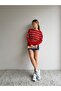 Off shoulder striped knit sweater - 4