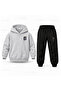 Katseye Megan Yoonchae Stripe Printed Children's Hooded Tracksuit Set - 2