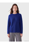 Vizyon New Season Blue Crew Neck Women's Knitwear Sweater - 2