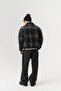 Checkwool Plaid Patterned Zippered Wool Cashmere Men's Coat - 7