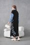 Women's Embroidered Shirt Collar Denim Long Sleeve Knitwear Dress - 6