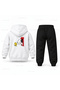 Snoopy Kopek Kulube Selam Printed Children's Hooded Tracksuit Set