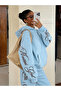 Unisex Women's Men's Martini Girl Printed Oversize 3 Thread Hooded Sweatshirt and Jogger Sweatpants - 4