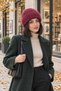 Women's Soft Bearded Beret, Folded Trendy Stretchy Beret - 3