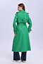 Women's Belted Double-Breasted Long Coat - 6