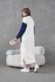 Women's Embroidered Sleeve and Pocket Denim Shirt Collar Long Knitwear Dress - 5