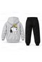 Snoopy Cicek Taci Printed Children's Hooded Tracksuit Set