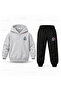 Kpop Demon Hunters Derpy Karton Taht Printed Children's Hooded Tracksuit Set - 2