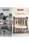 Double Rod Heavy Duty Garment Rack with Shoe Storage Shelves Black - 3