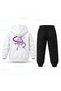 Kpop Demon Hunters Rumi Dance Circle Printed Children's Hooded Tracksuit Set