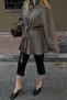 Brown Belted Cape Trench Coat - 3405 - 2