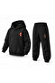 Katseye Megan Cross Pattern Printed Children's Hooded Tracksuit Set - 3