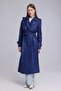 Women's Belted Double-Breasted Long Coat