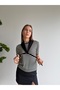 Crew Neck Striped Scarf Knitwear Blouse